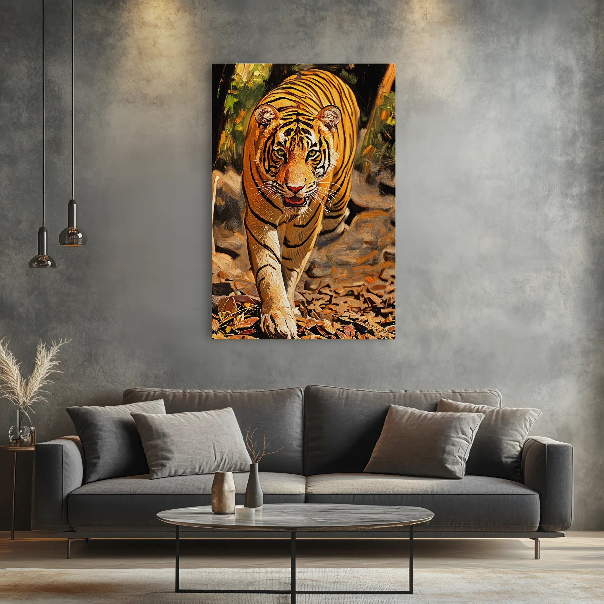 Stripe-Stalk in Autumn Light Tiger Giclée Print 231057 Visual Wall Art AR2:3V Giclée Print