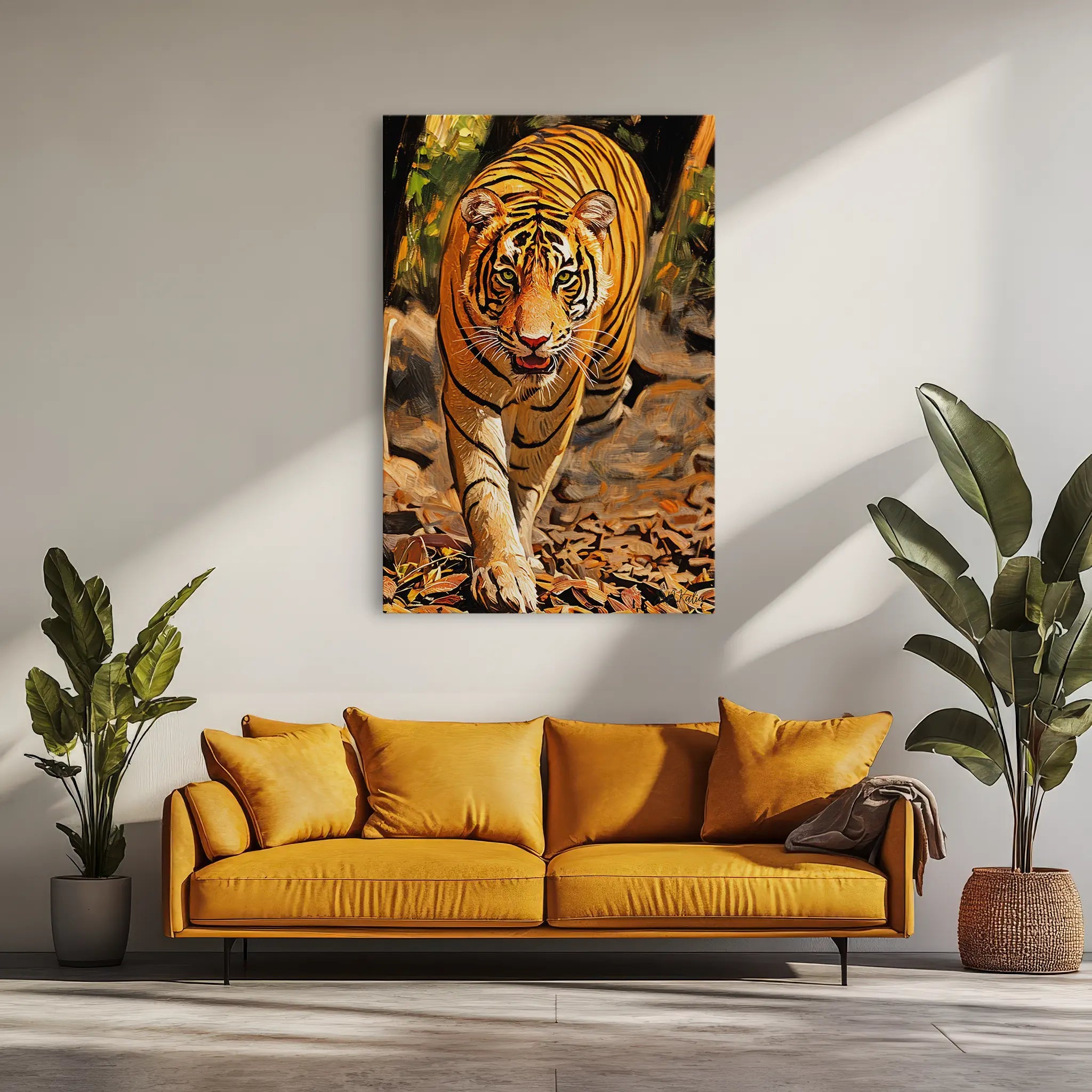 Stripe-Stalk in Autumn Light Tiger Giclée Print 231057 Visual Wall Art AR2:3V Giclée Print