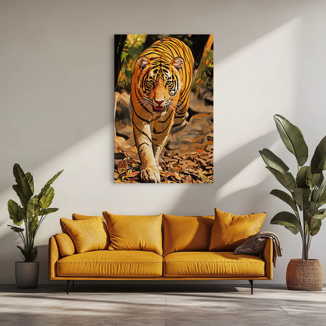 Stripe-Stalk in Autumn Light Tiger Giclée Print 231057 Visual Wall Art AR2:3V Giclée Print