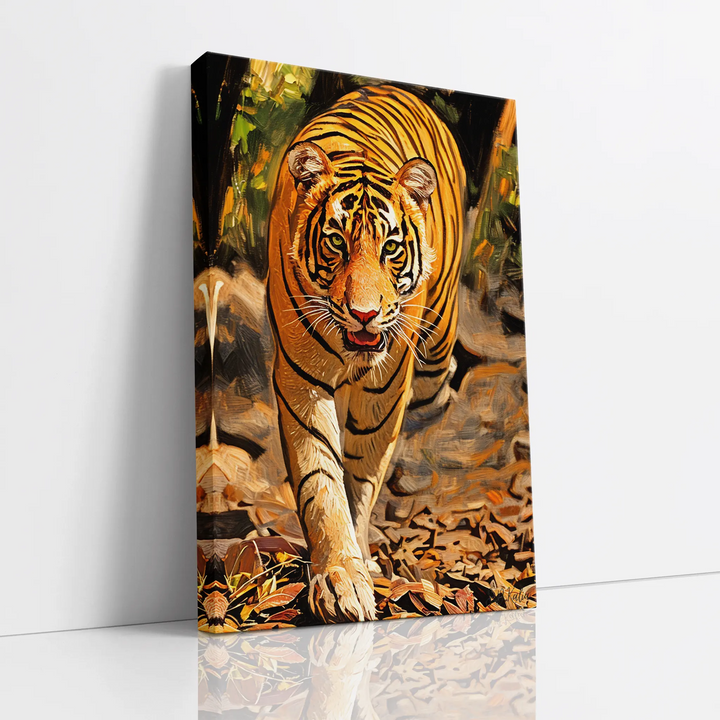 Stripe-Stalk in Autumn Light Tiger Giclée Print 231057 Visual Wall Art AR2:3V Giclée Print