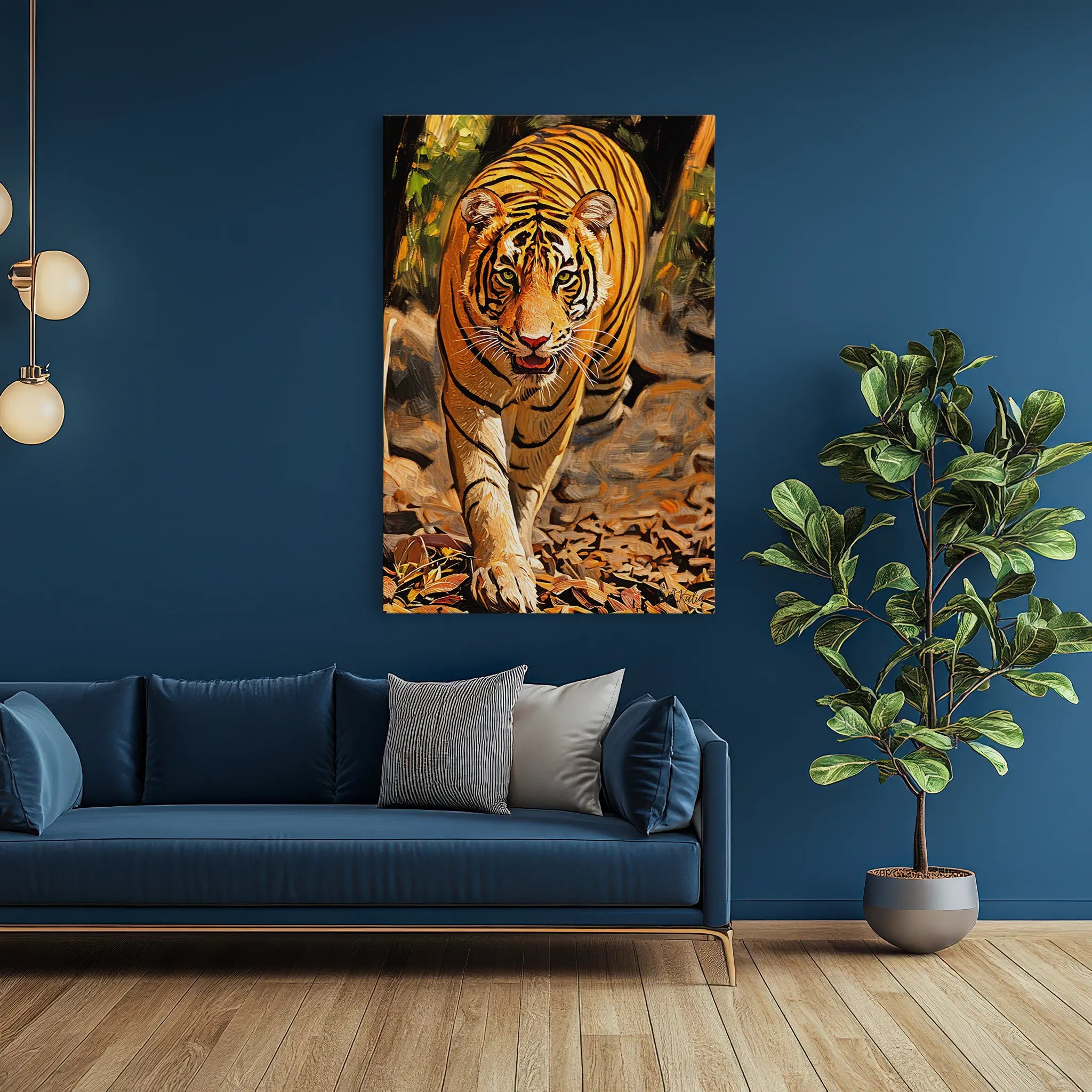 Stripe-Stalk in Autumn Light Tiger Giclée Print 231057 Visual Wall Art AR2:3V Giclée Print