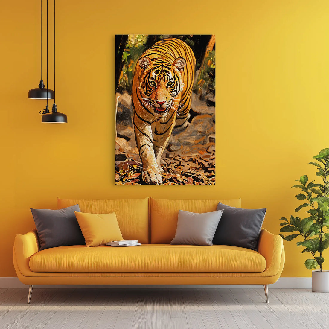 Stripe-Stalk in Autumn Light Tiger Giclée Print 231057 Visual Wall Art AR2:3V Giclée Print