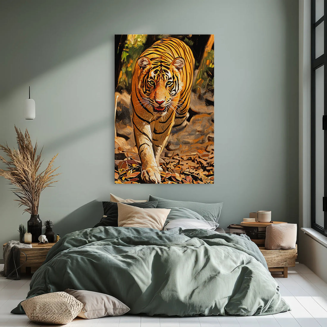 Stripe-Stalk in Autumn Light Tiger Giclée Print 231057 Visual Wall Art AR2:3V Giclée Print