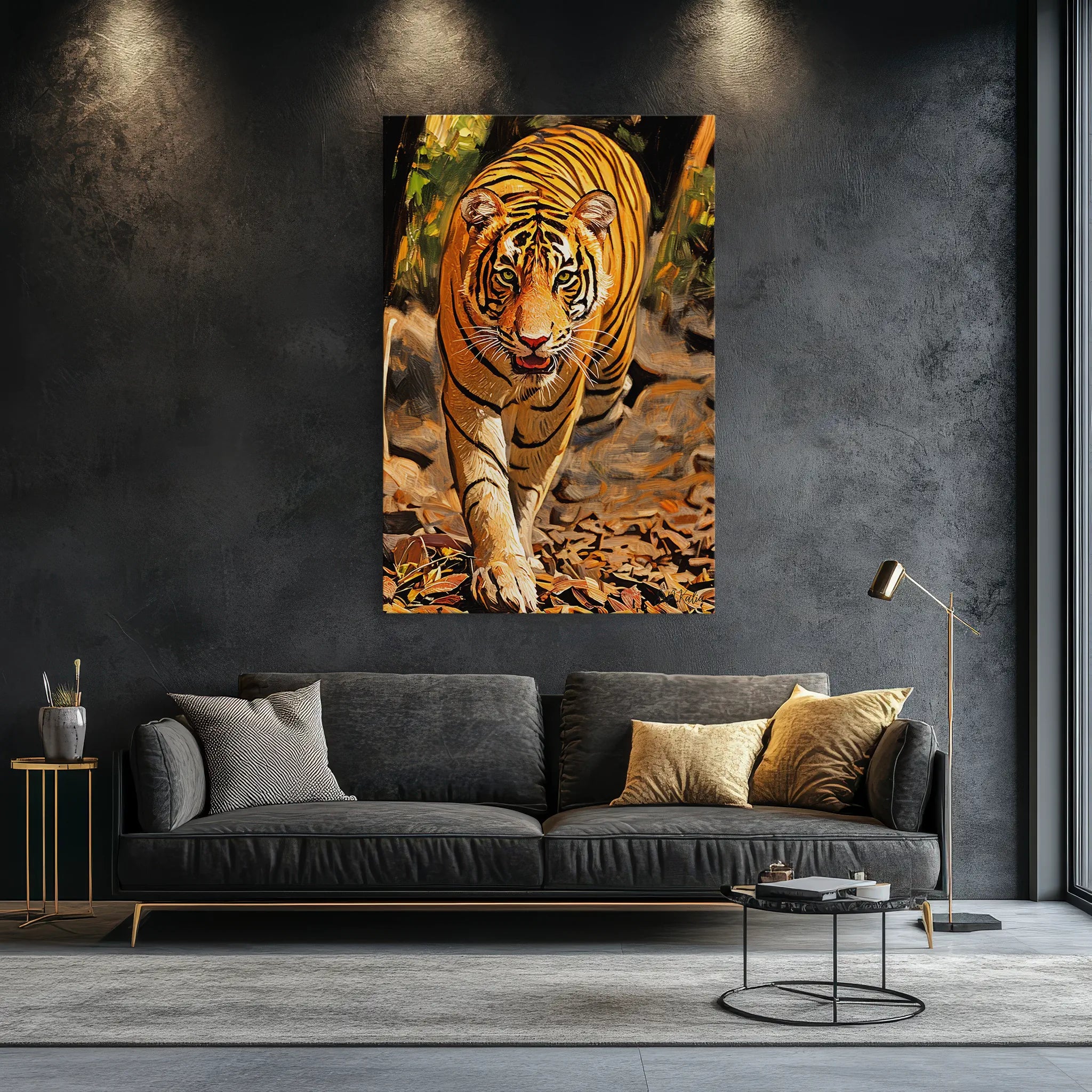 Stripe-Stalk in Autumn Light Tiger Giclée Print 231057 Visual Wall Art AR2:3V Giclée Print