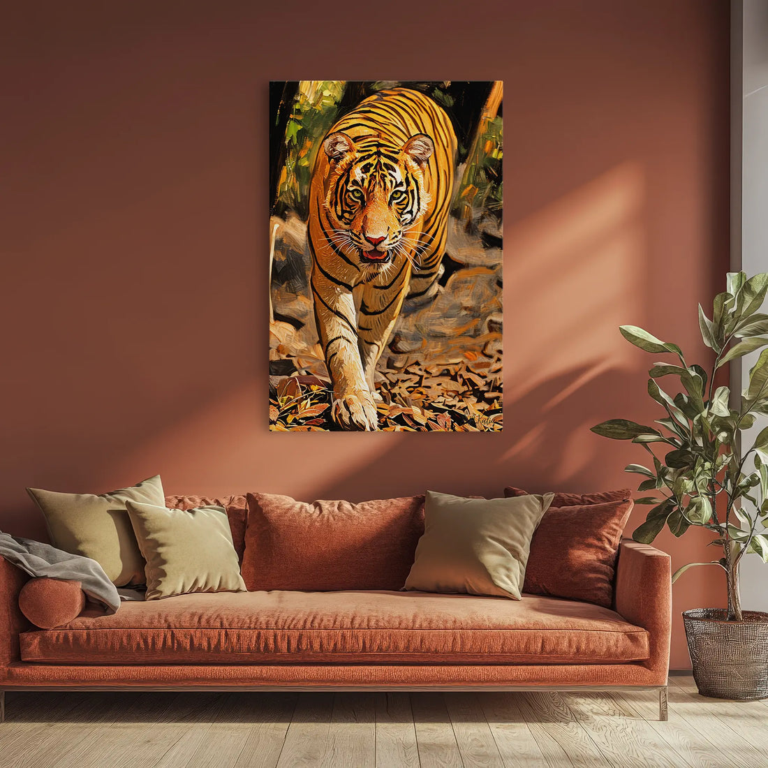 Stripe-Stalk in Autumn Light Tiger Giclée Print 231057 Visual Wall Art AR2:3V Giclée Print