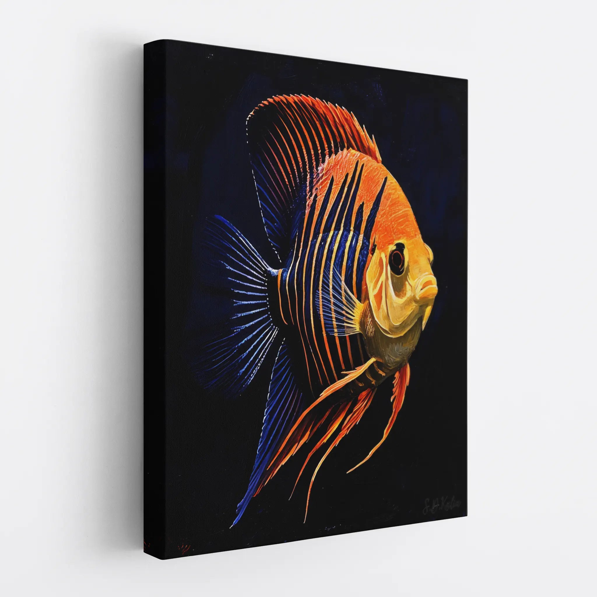Striped Tropical Fish Giclée Print 451025 Visual Wall Art AR3:4V-AR4:5V Giclée Print