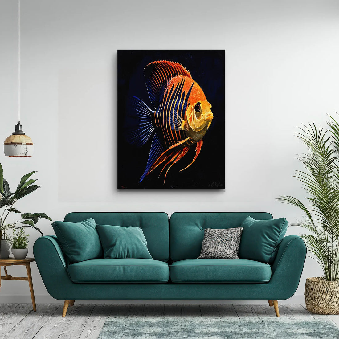 Striped Tropical Fish Giclée Print 451025 Visual Wall Art AR3:4V-AR4:5V Giclée Print