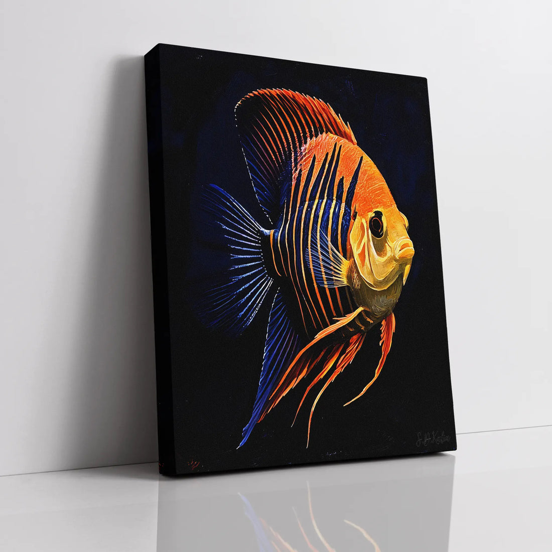 Striped Tropical Fish Giclée Print 451025 Visual Wall Art AR3:4V-AR4:5V Giclée Print