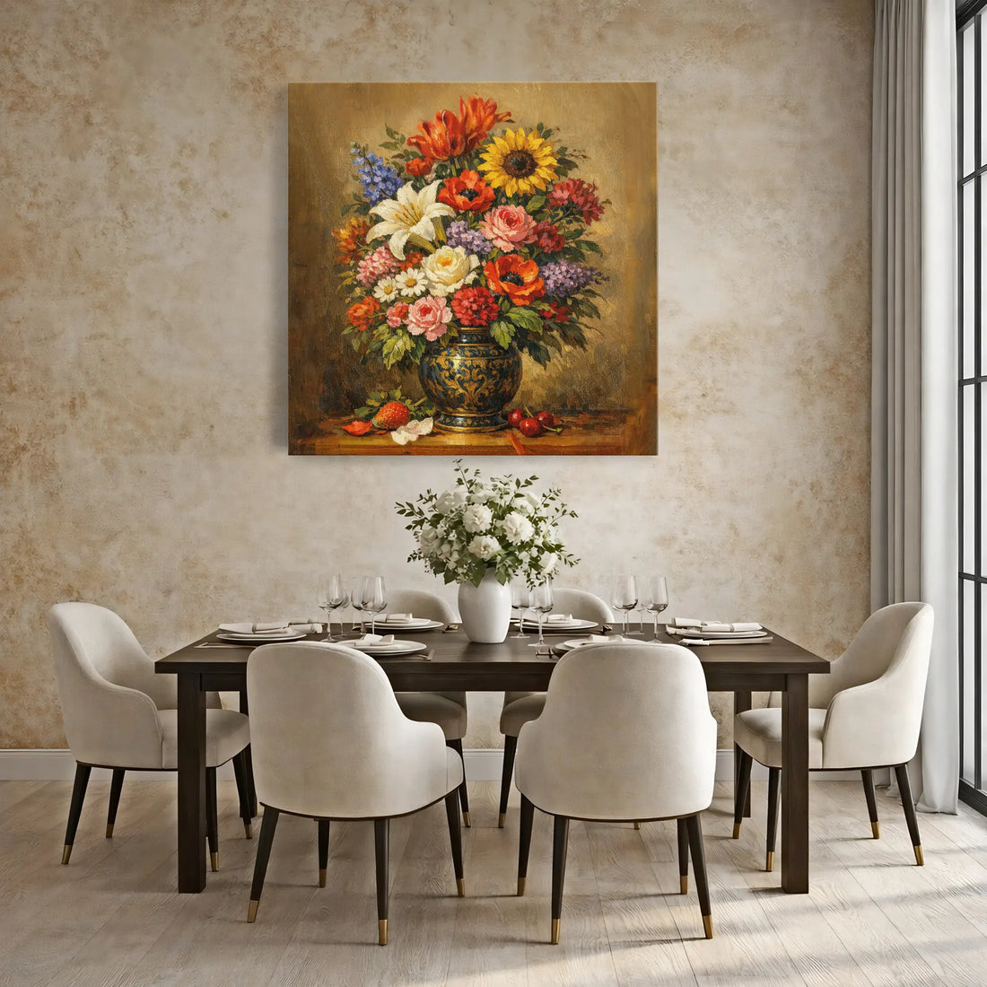 Summer Blooms with Cherrie Still Life Giclée Print 111007 Visual Wall Art AR1:1S Giclée Print