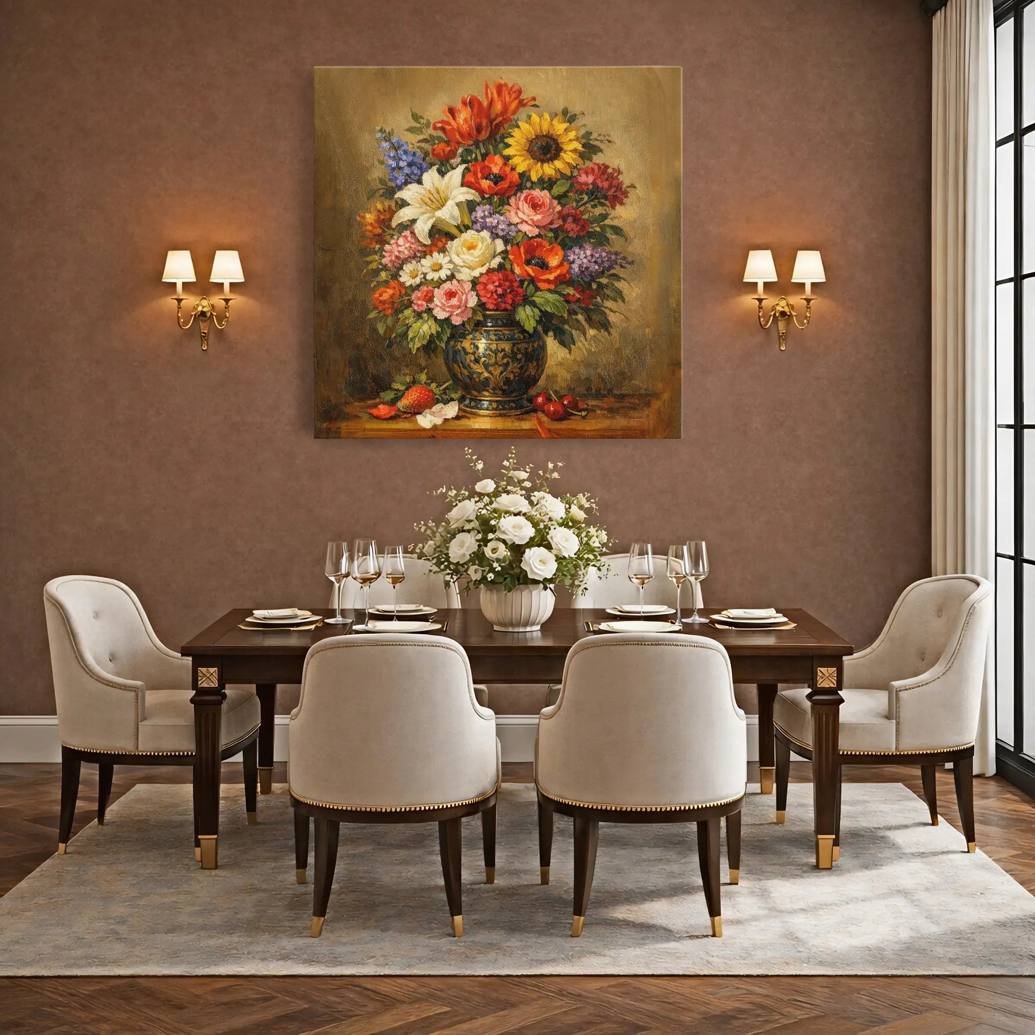 Summer Blooms with Cherrie Still Life Giclée Print 111007 Visual Wall Art AR1:1S Giclée Print