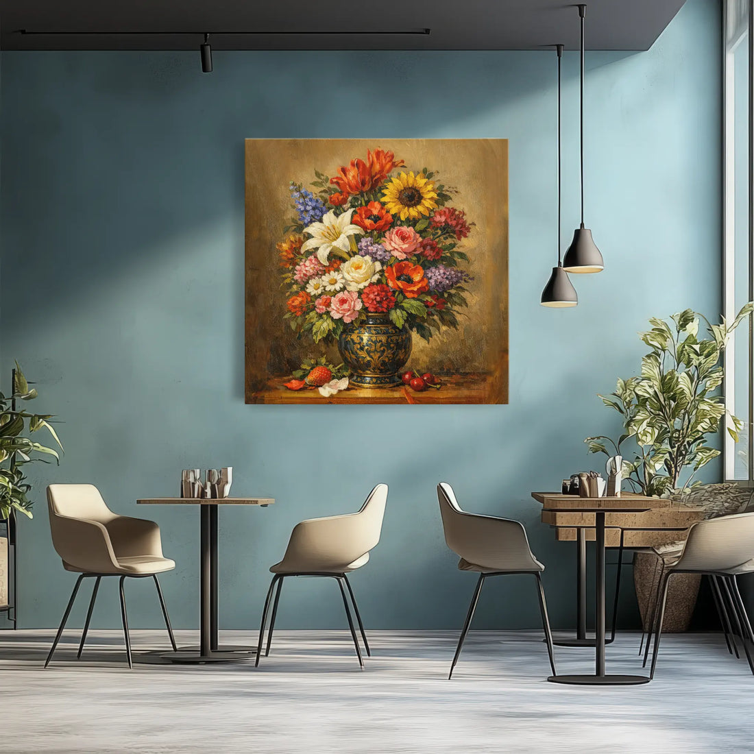 Summer Blooms with Cherrie Still Life Giclée Print 111007 Visual Wall Art AR1:1S Giclée Print