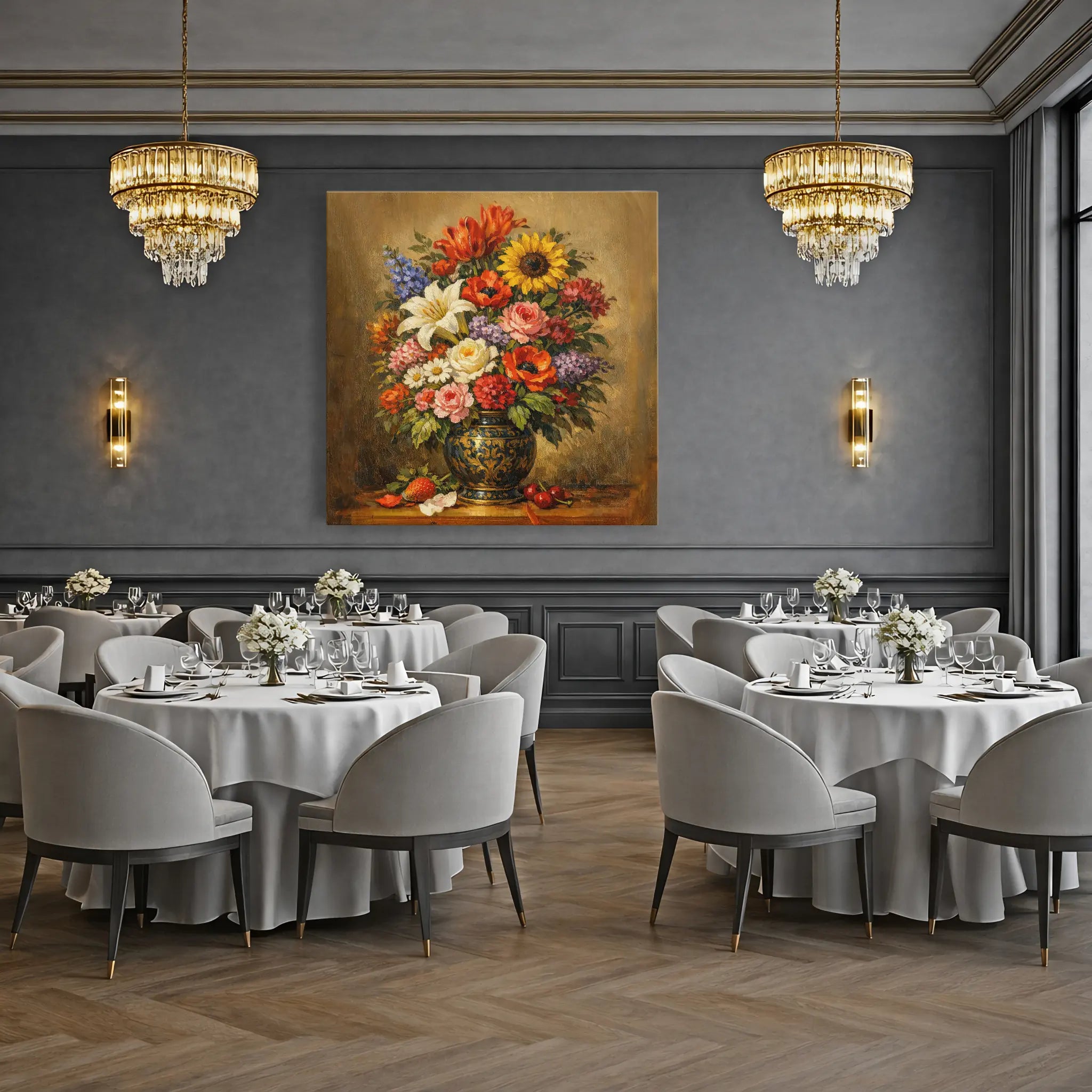 Summer Blooms with Cherrie Still Life Giclée Print 111007 Visual Wall Art AR1:1S Giclée Print
