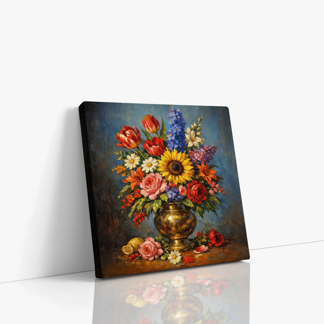 Sunflower and Roses in vase Still Life Giclée Print 111008 Visual Wall Art AR1:1S Giclée Print