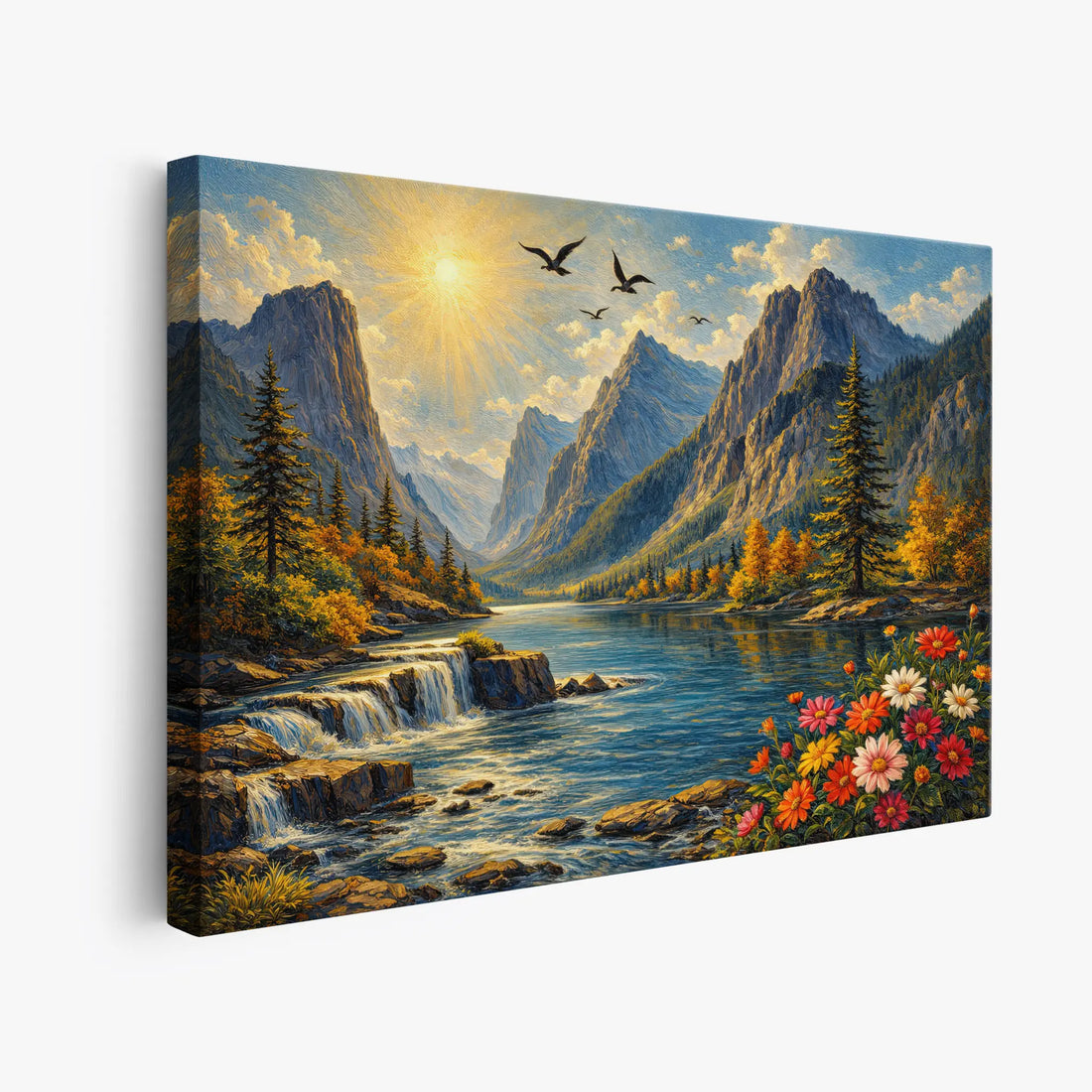 Sunlit Alpine Lake Still Life Giclée Print 324011 Visual Wall Art AR3:2H Giclée Print