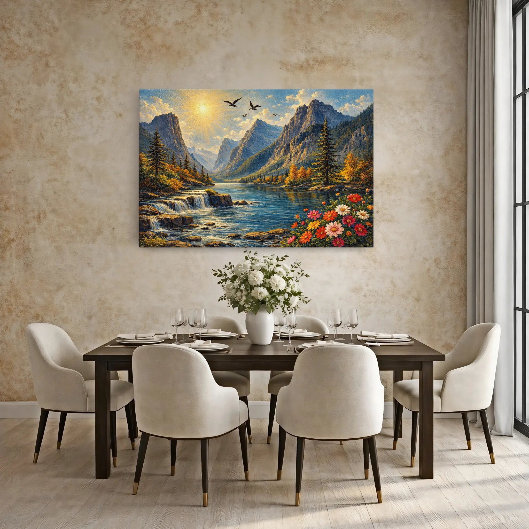 Sunlit Alpine Lake Still Life Giclée Print 324011 Visual Wall Art AR3:2H Giclée Print