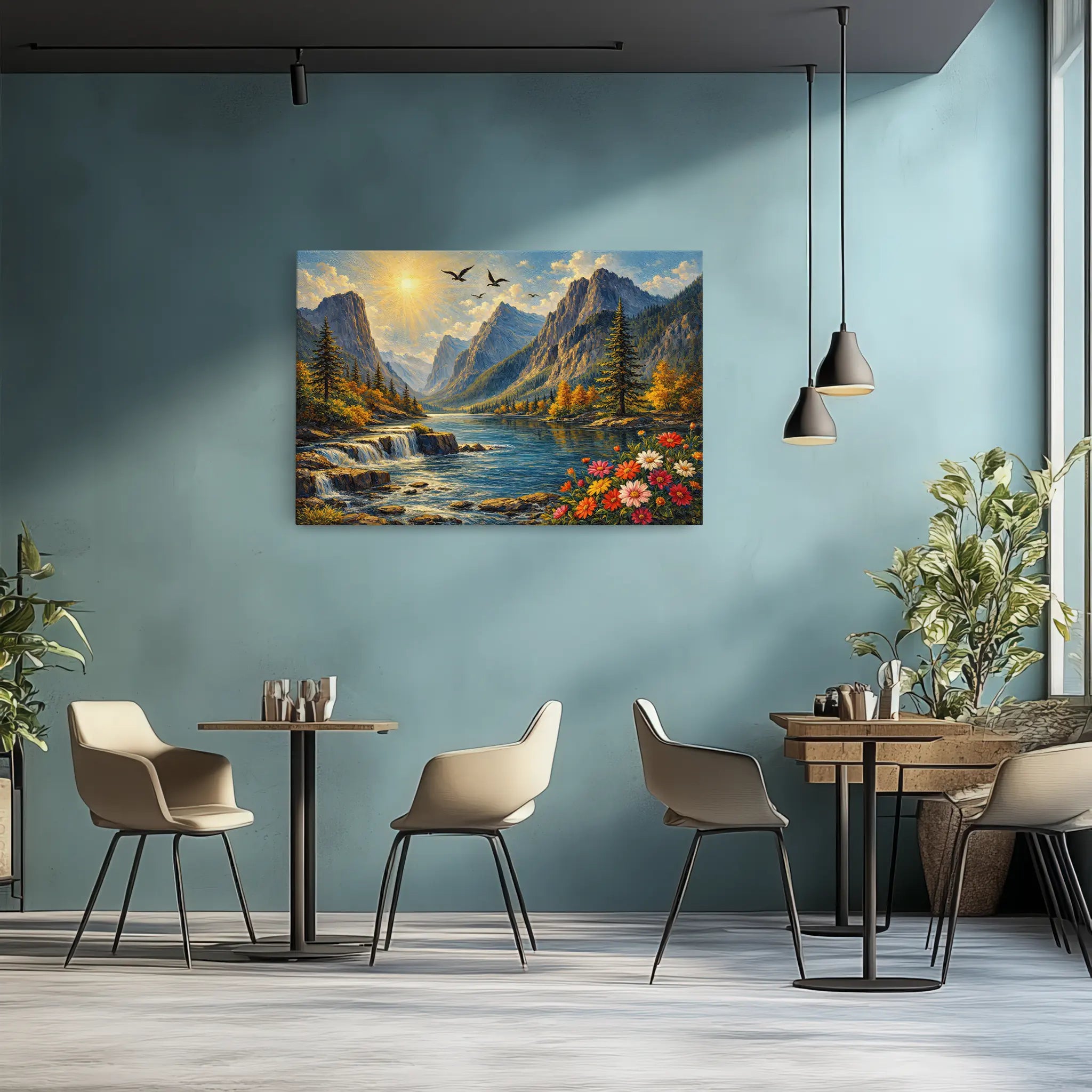 Sunlit Alpine Lake Still Life Giclée Print 324011 Visual Wall Art AR3:2H Giclée Print