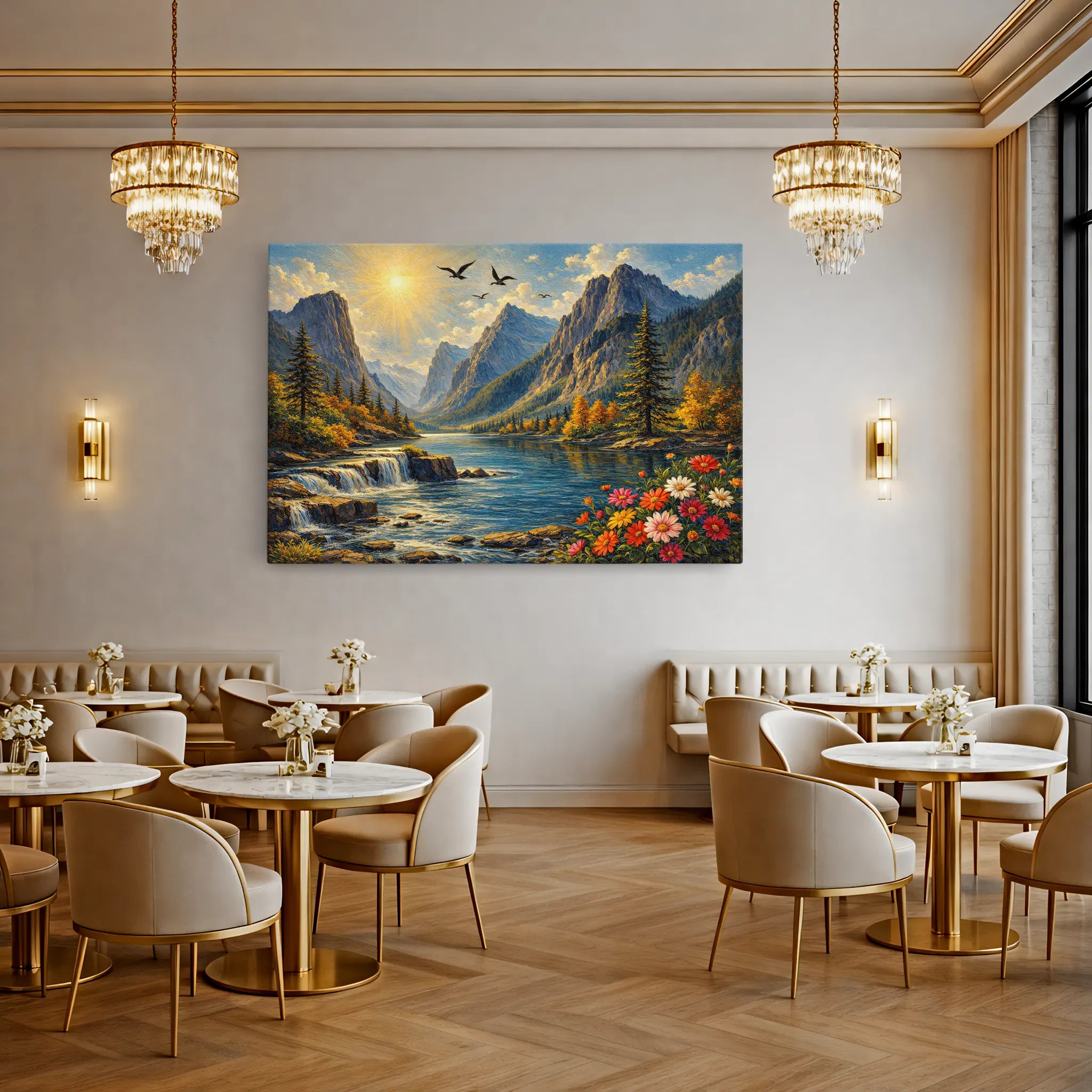 Sunlit Alpine Lake Still Life Giclée Print 324011 Visual Wall Art AR3:2H Giclée Print