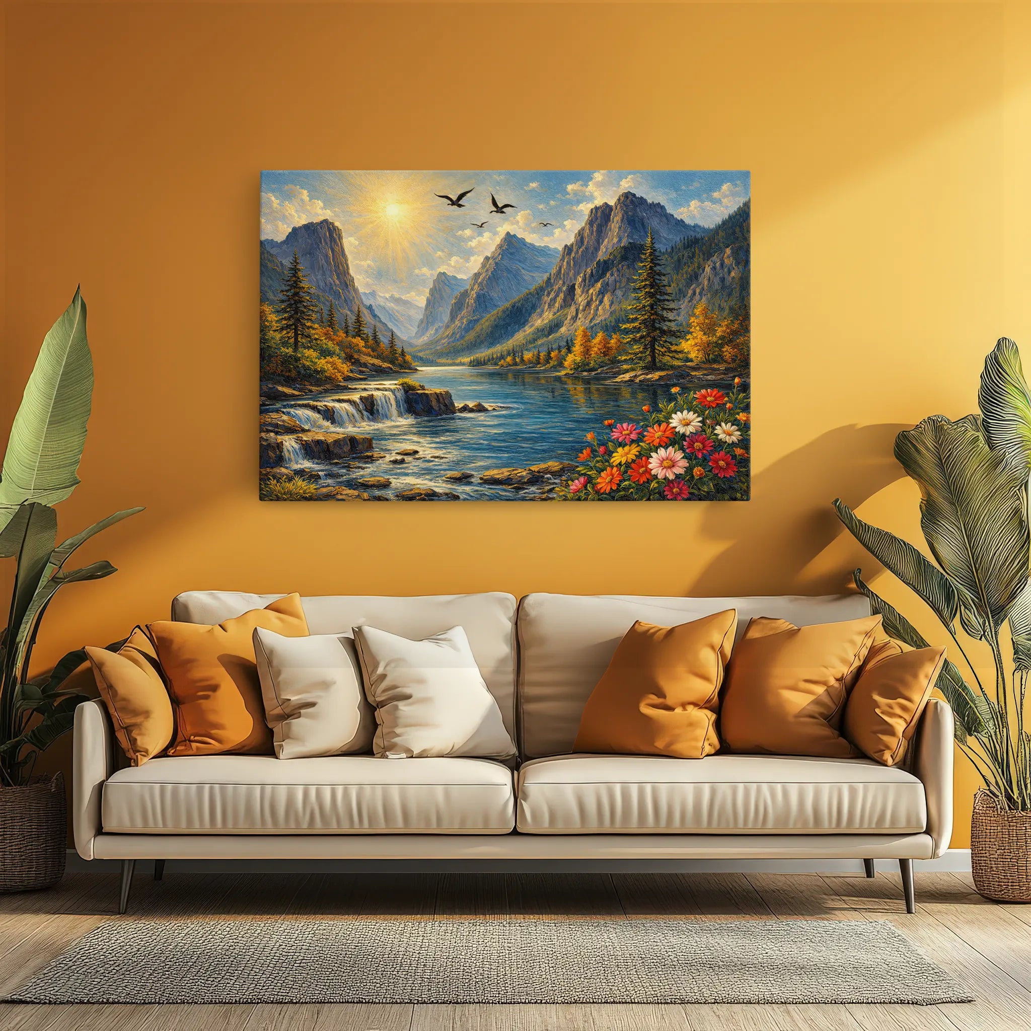 Sunlit Alpine Lake Still Life Giclée Print 324011 Visual Wall Art AR3:2H Giclée Print