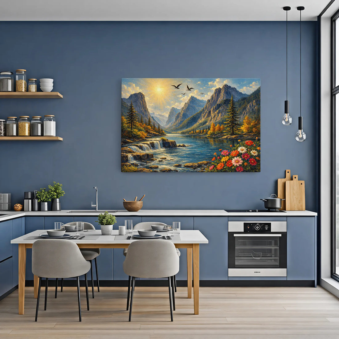 Sunlit Alpine Lake Still Life Giclée Print 324011 Visual Wall Art AR3:2H Giclée Print