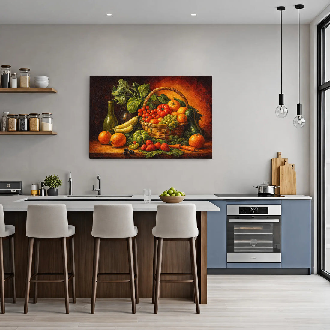 Sunlit Fruit Basket Still Life Giclée Print 324012 Visual Wall Art AR3:2H Giclée Print