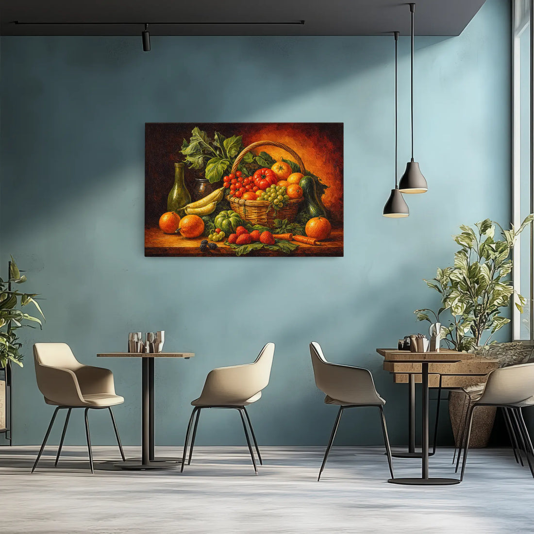 Sunlit Fruit Basket Still Life Giclée Print 324012 Visual Wall Art AR3:2H Giclée Print