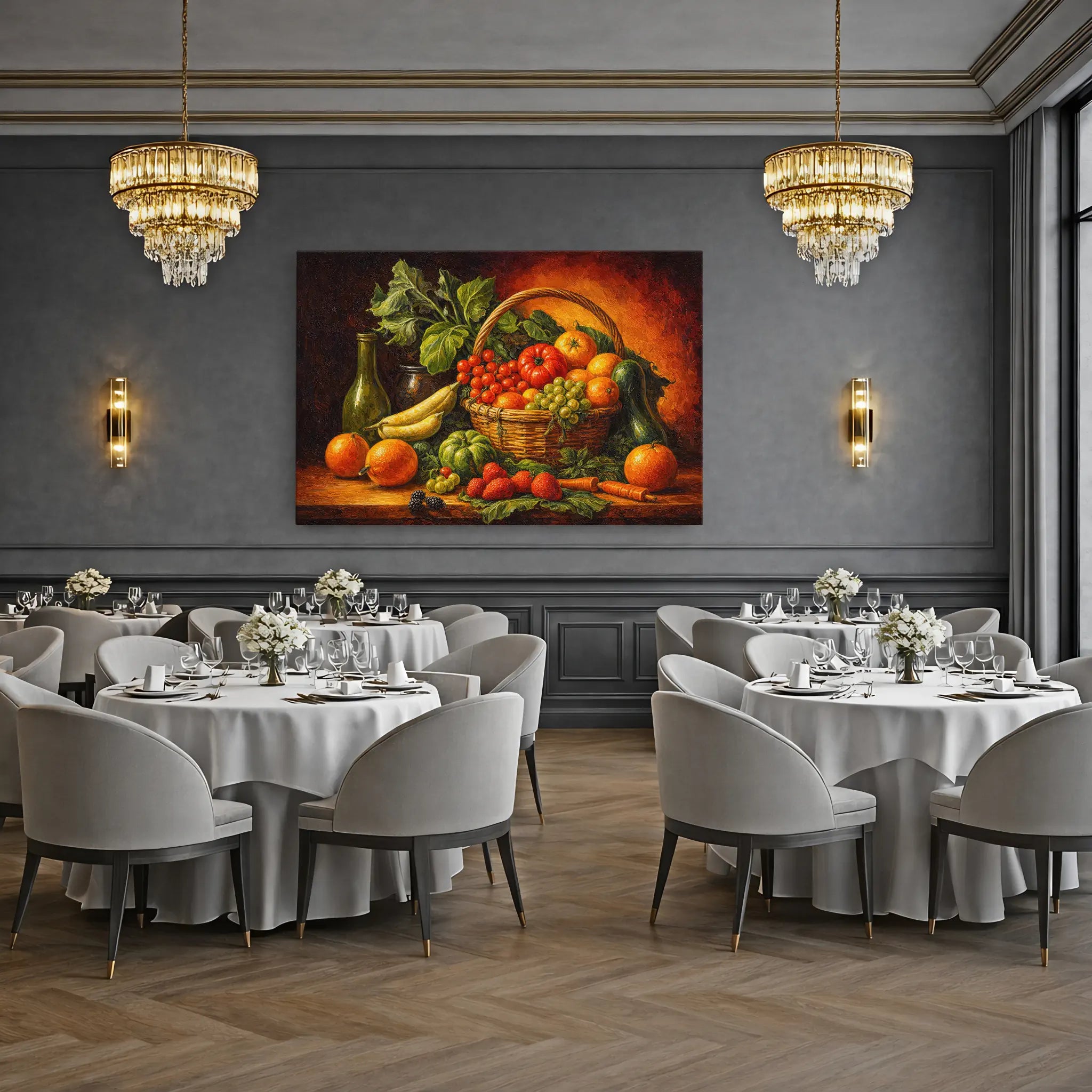 Sunlit Fruit Basket Still Life Giclée Print 324012 Visual Wall Art AR3:2H Giclée Print