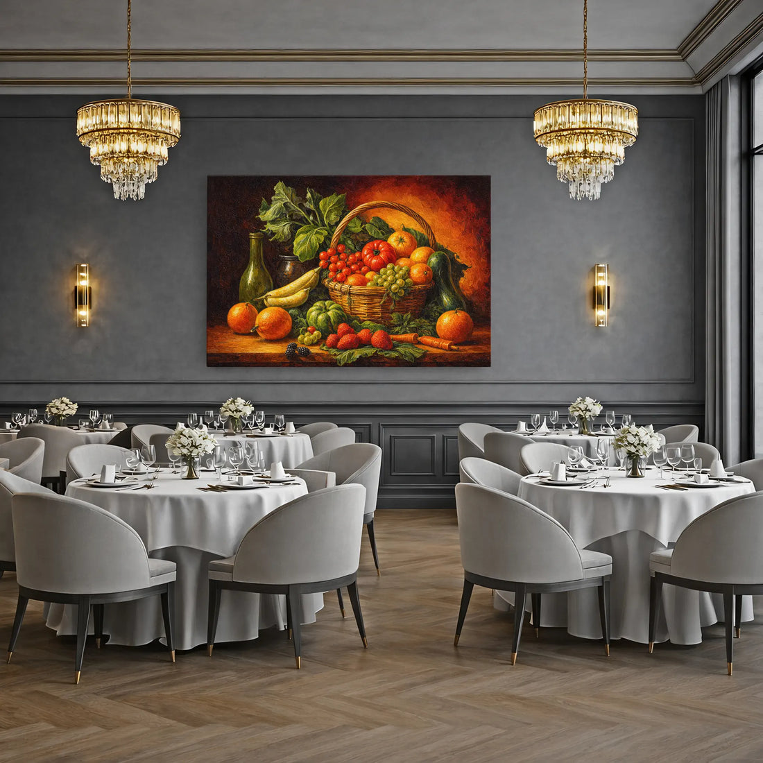 Sunlit Fruit Basket Still Life Giclée Print 324012 Visual Wall Art AR3:2H Giclée Print