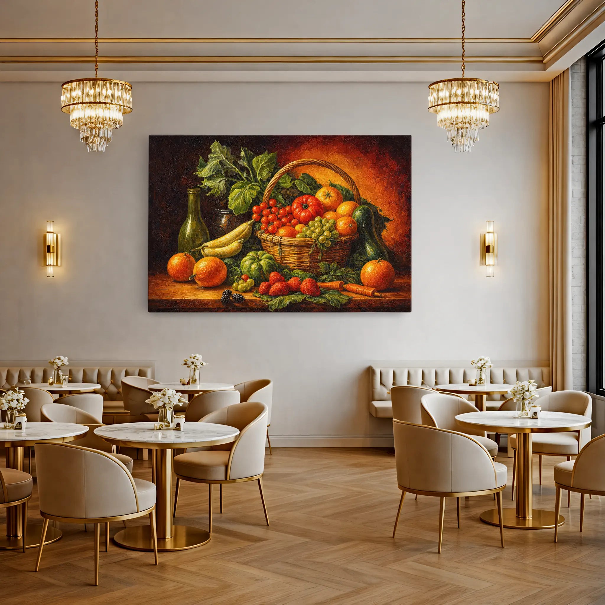 Sunlit Fruit Basket Still Life Giclée Print 324012 Visual Wall Art AR3:2H Giclée Print
