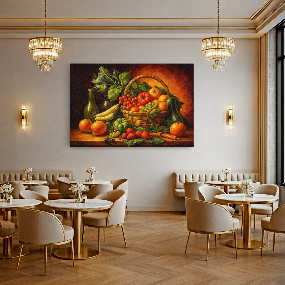 Sunlit Fruit Basket Still Life Giclée Print 324012 Visual Wall Art AR3:2H Giclée Print