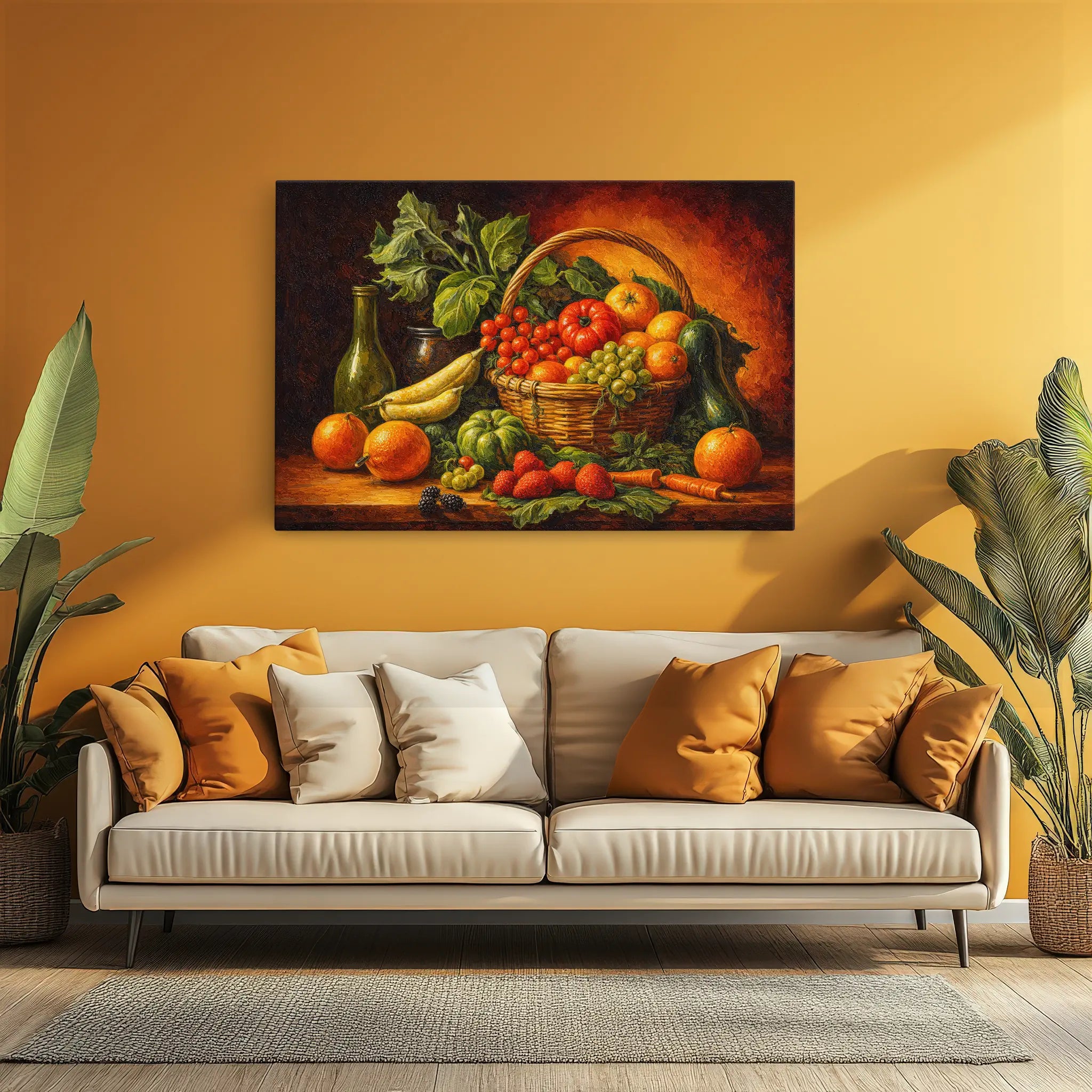 Sunlit Fruit Basket Still Life Giclée Print 324012 Visual Wall Art AR3:2H Giclée Print