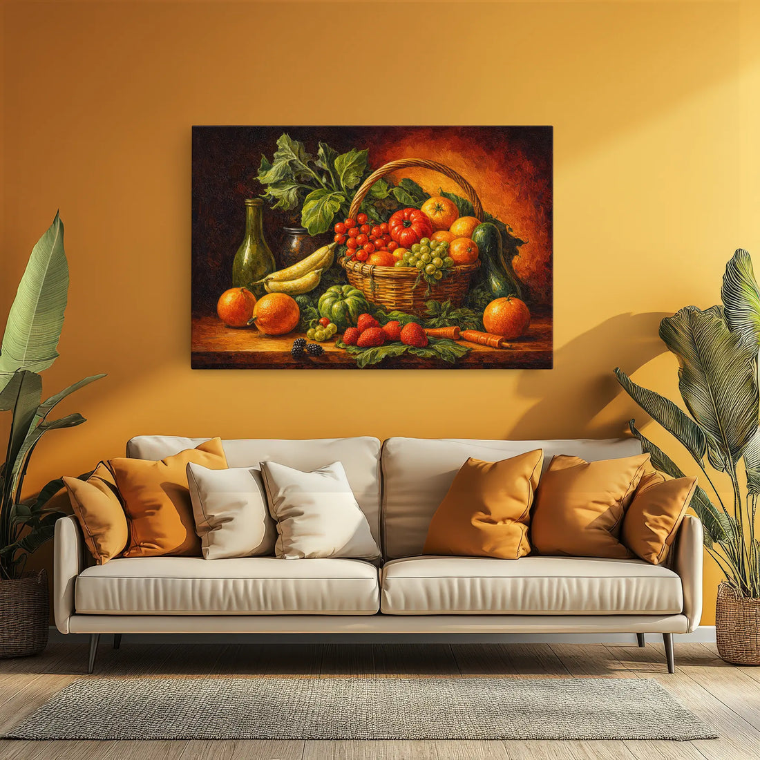 Sunlit Fruit Basket Still Life Giclée Print 324012 Visual Wall Art AR3:2H Giclée Print