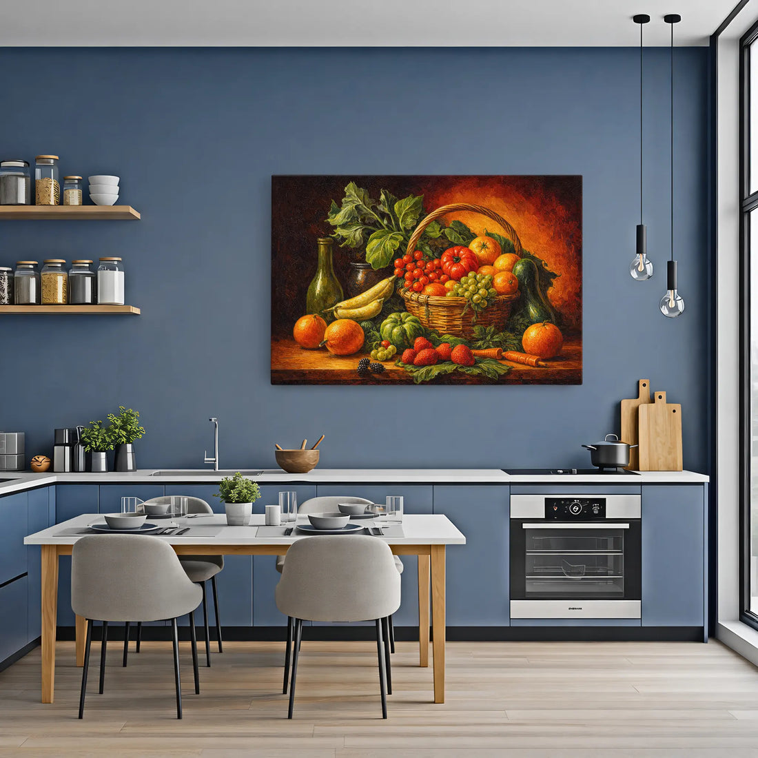 Sunlit Fruit Basket Still Life Giclée Print 324012 Visual Wall Art AR3:2H Giclée Print