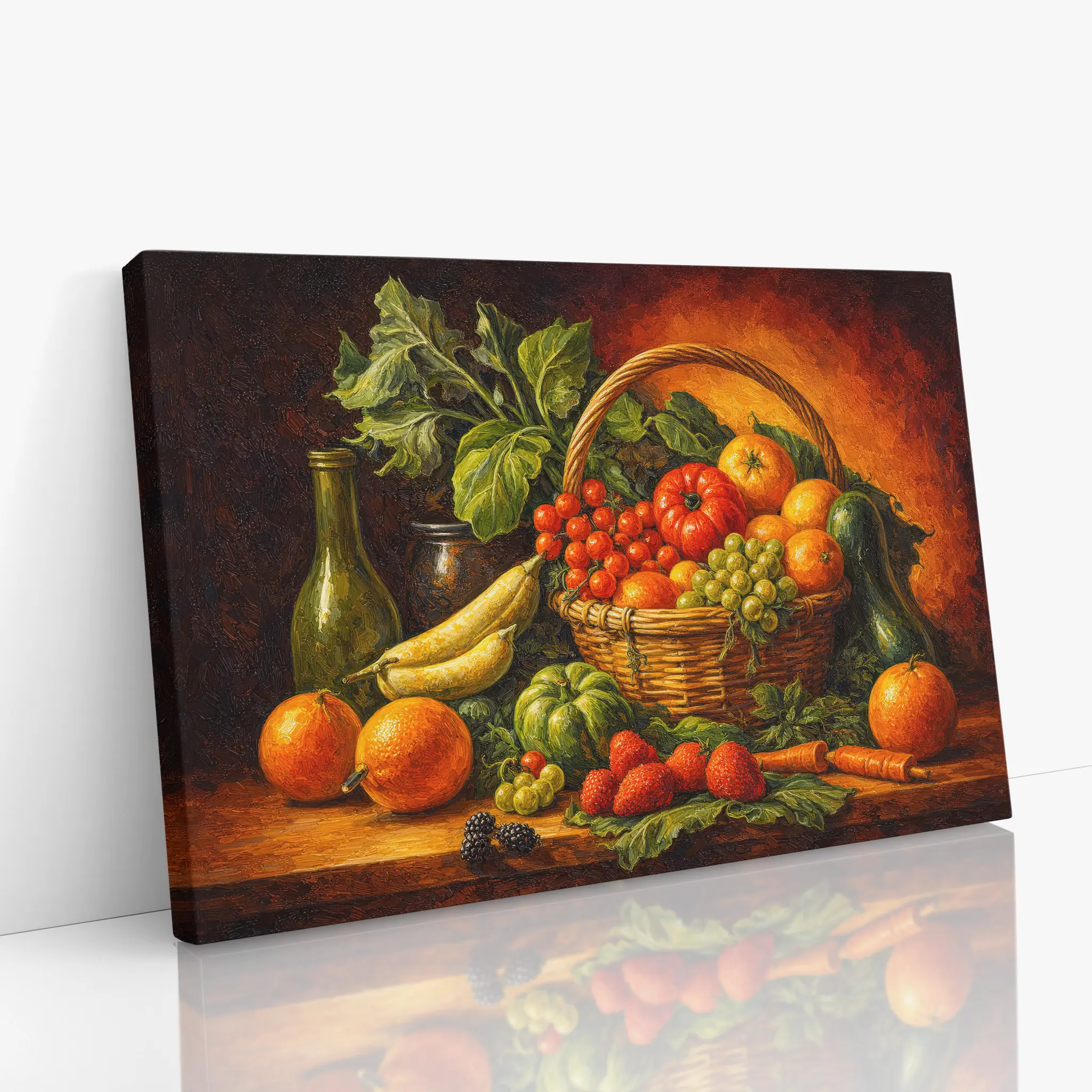 Sunlit Fruit Basket Still Life Giclée Print 324012 Visual Wall Art AR3:2H Giclée Print