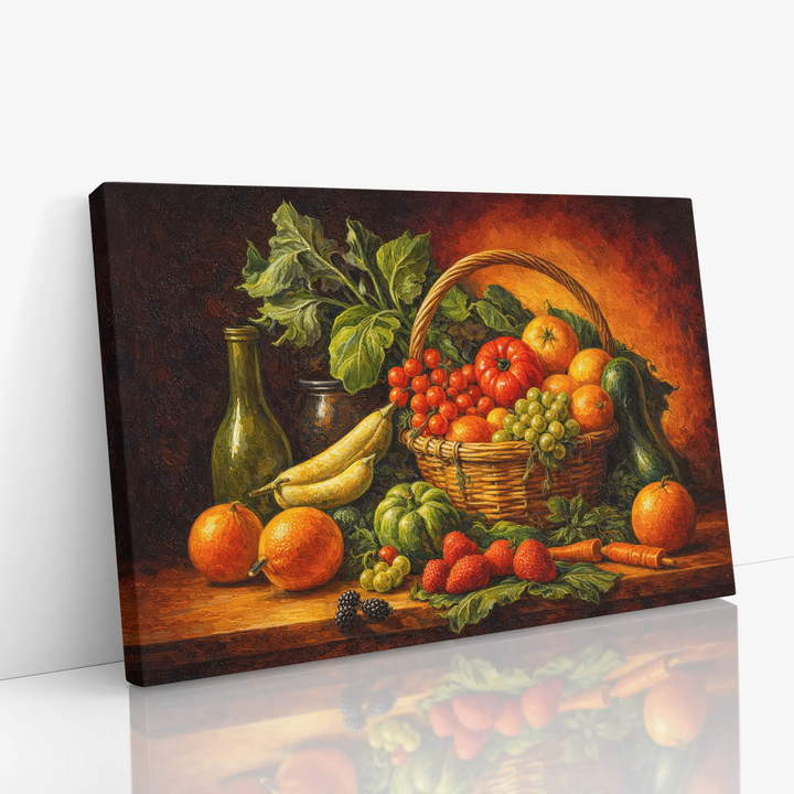 Sunlit Fruit Basket Still Life Giclée Print 324012 Visual Wall Art AR3:2H Giclée Print