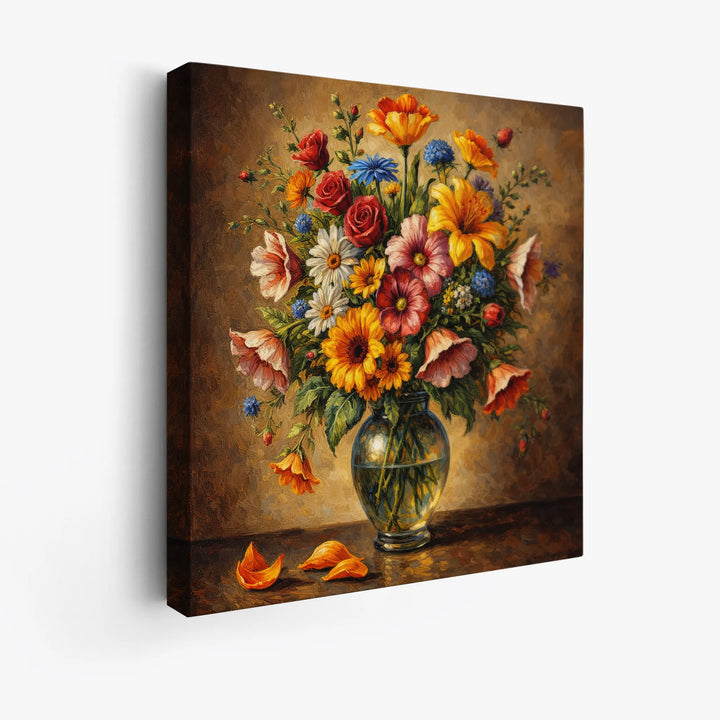 Sunlit Garden Bouquet Fallen Petals Still Life Giclée Print 111009 Visual Wall Art AR1:1S Giclée Print