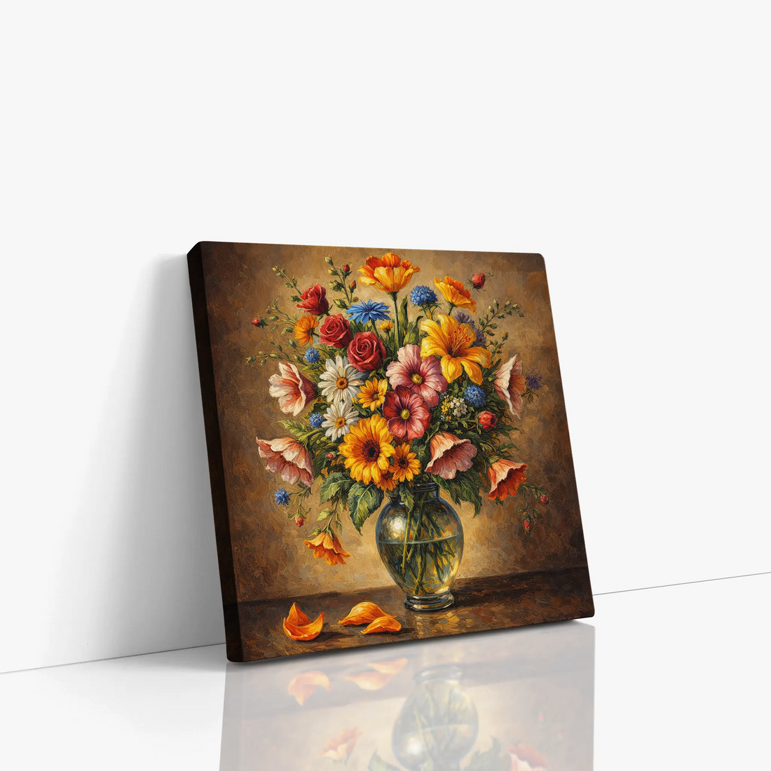 Sunlit Garden Bouquet Fallen Petals Still Life Giclée Print 111009 Visual Wall Art AR1:1S Giclée Print