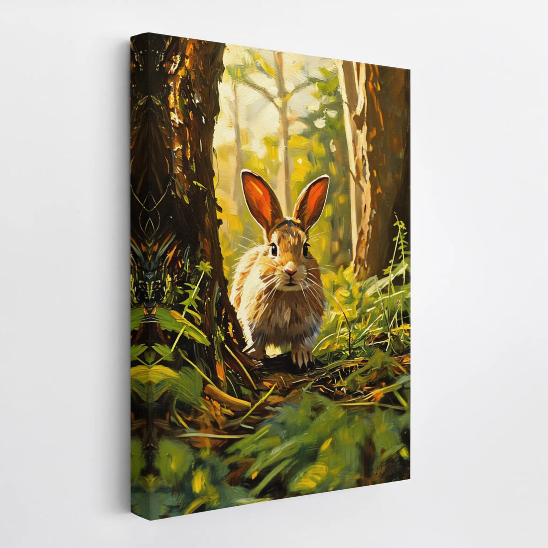 Sunlit Pause Rabbit in the Woodland Giclée Print 231098 Visual Wall Art AR2:3V Giclée Print