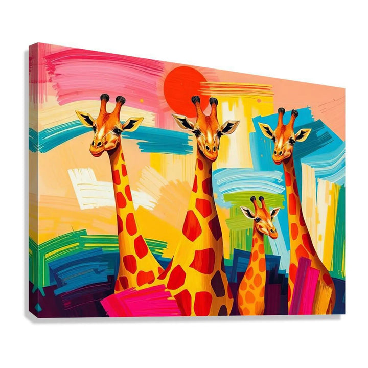 Sunny Day Giraffes Giclée Print 43110 Giclée Stretched Canvas Print Visual Wall Art