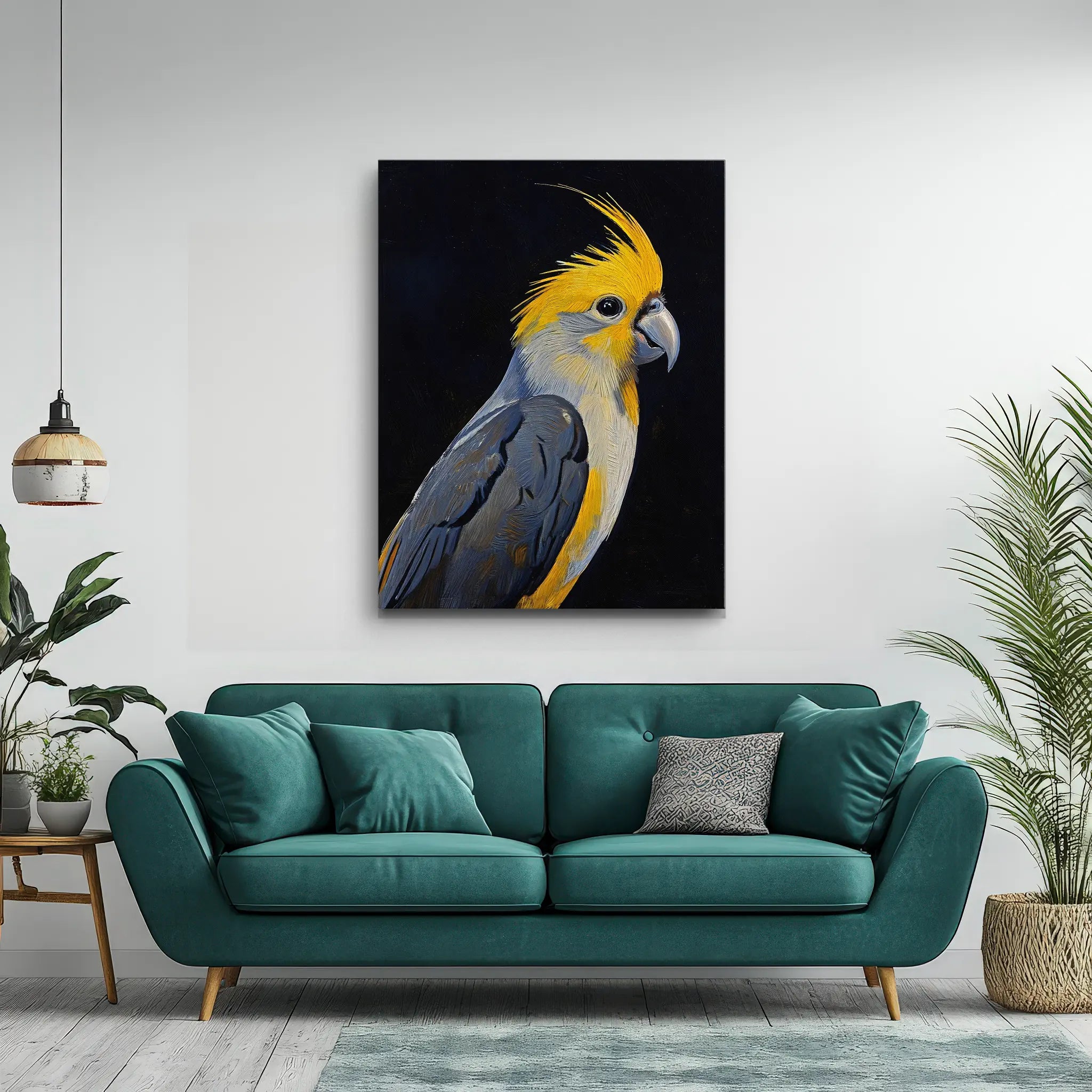 Sunny Feather Elegance Cockatiel Giclée Print 454643 Visual Wall Art AR3:4V-AR4:5V Giclée Print