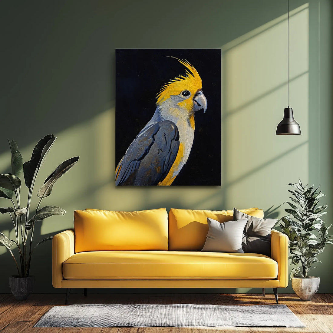 Sunny Feather Elegance Cockatiel Giclée Print 454643 Visual Wall Art AR3:4V-AR4:5V Giclée Print