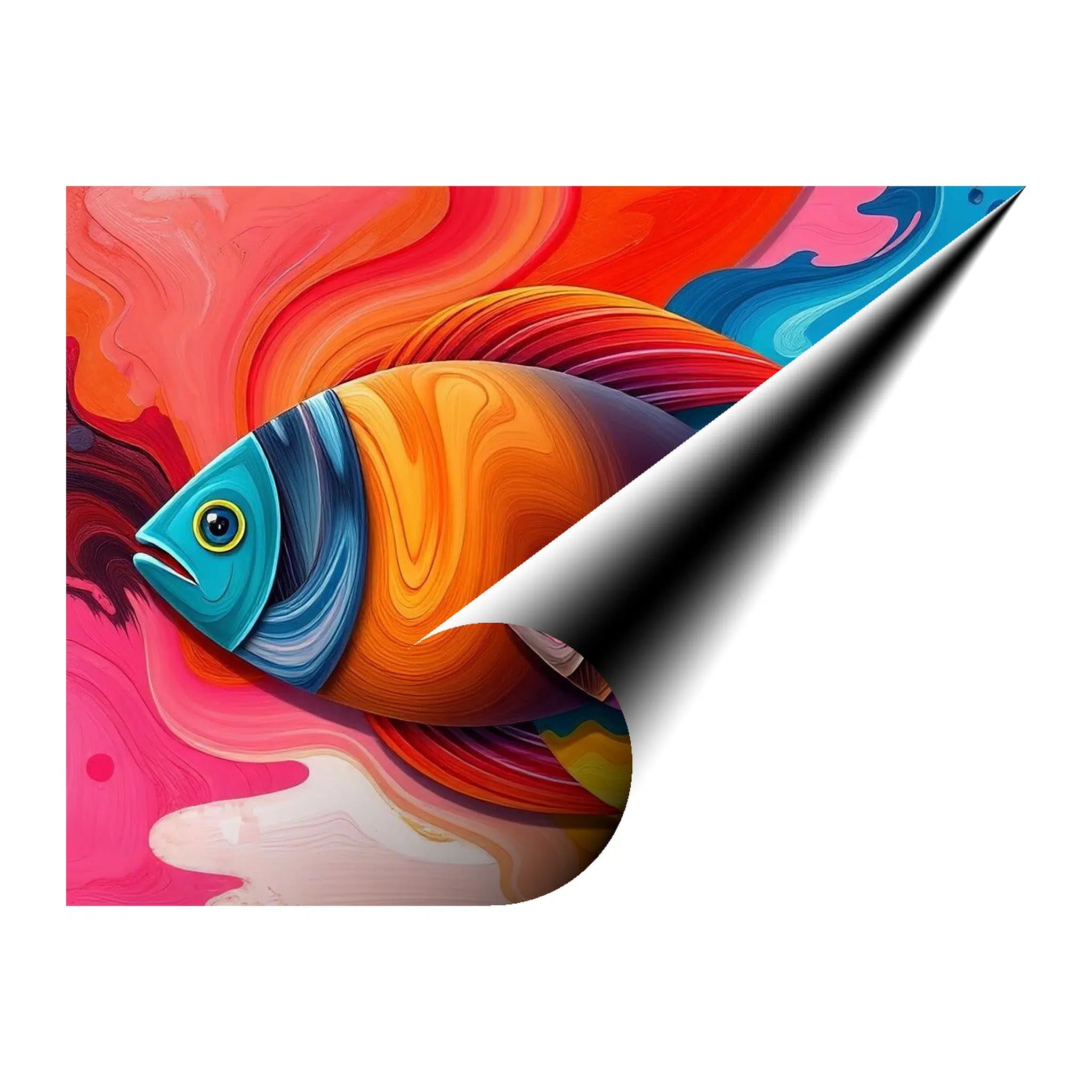 Swimming Fish Giclée Print 43400 Giclée Fine Art Matte Paper Print Visual Wall Art