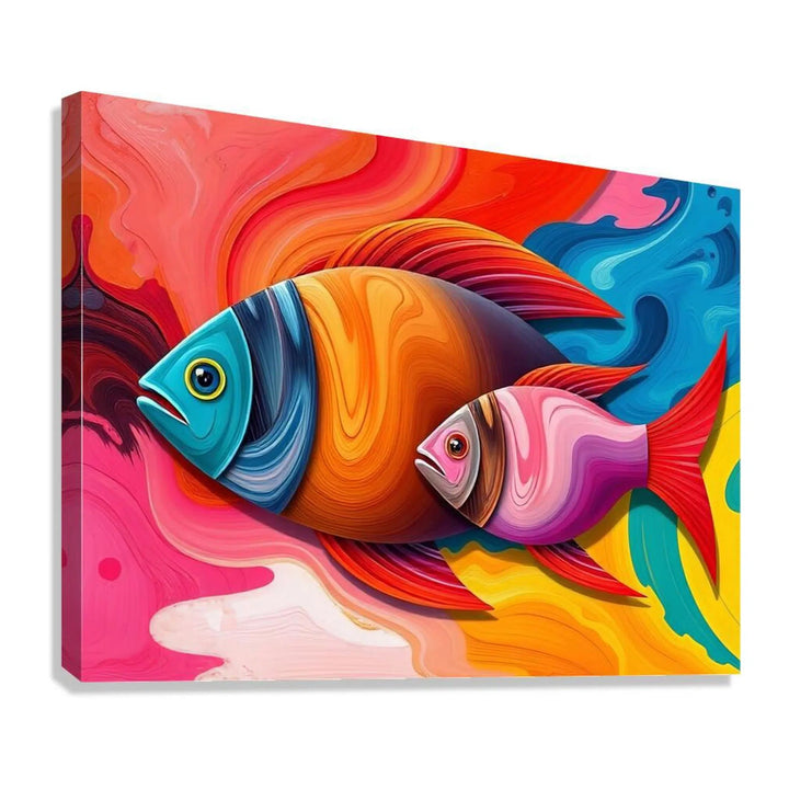 Swimming Fish Giclée Print 43400 Giclée Stretched Canvas Print Visual Wall Art