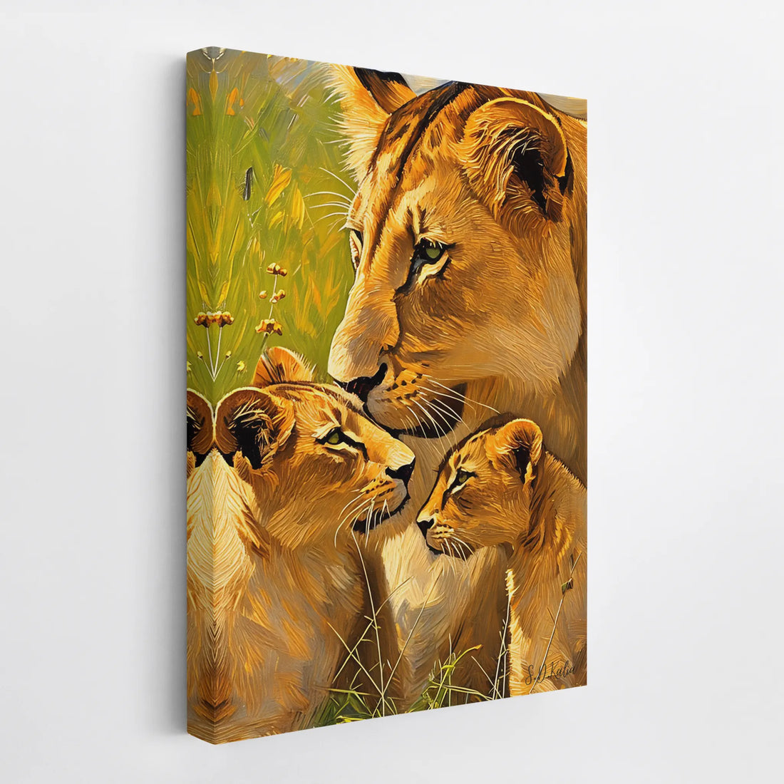 Tender Nuzzle Lioness and Cubs Giclée Print 231076 Visual Wall Art AR2:3V Giclée Print