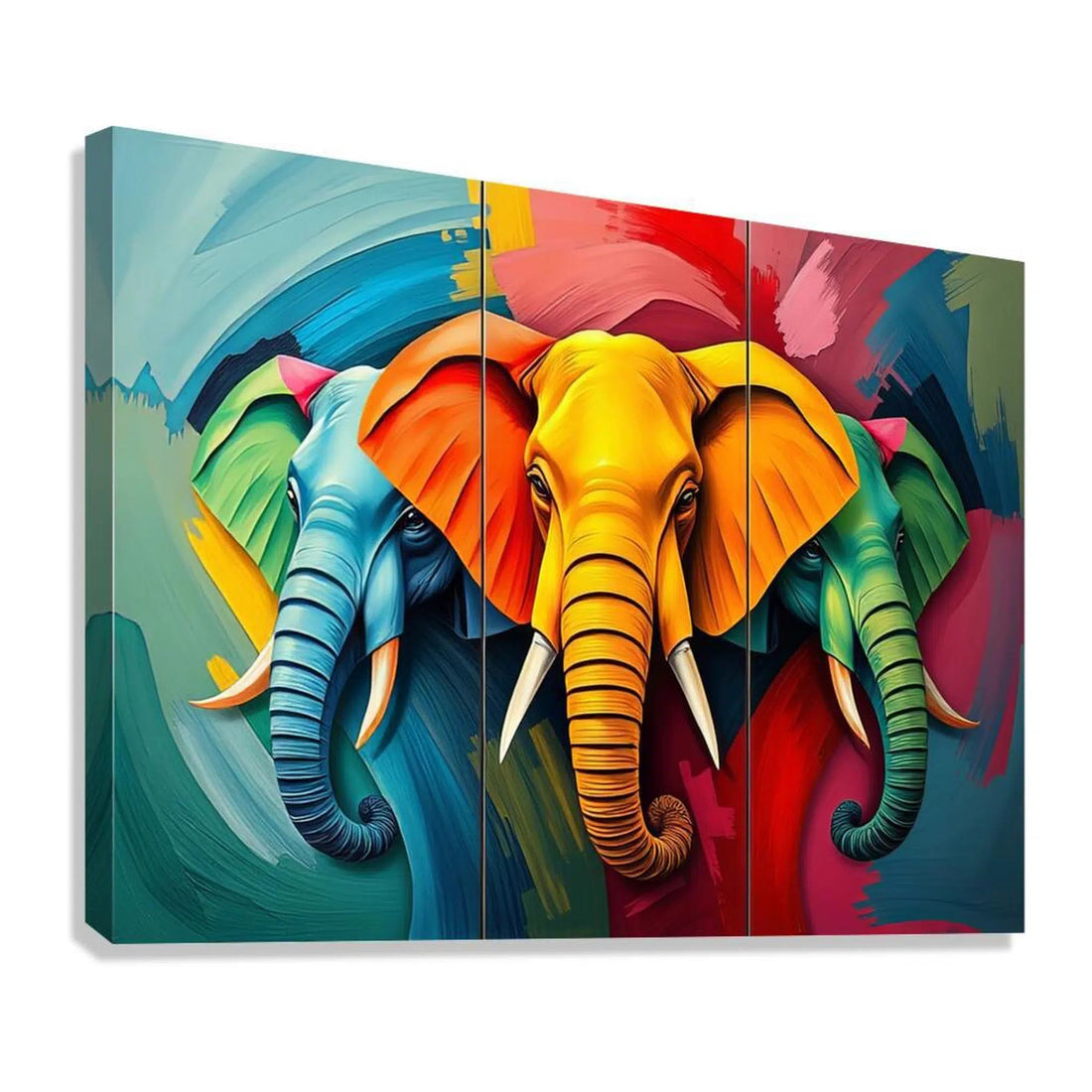 The African Forest Elephants Giclée Print 43109 Giclée Stretched Canvas Print Visual Wall Art