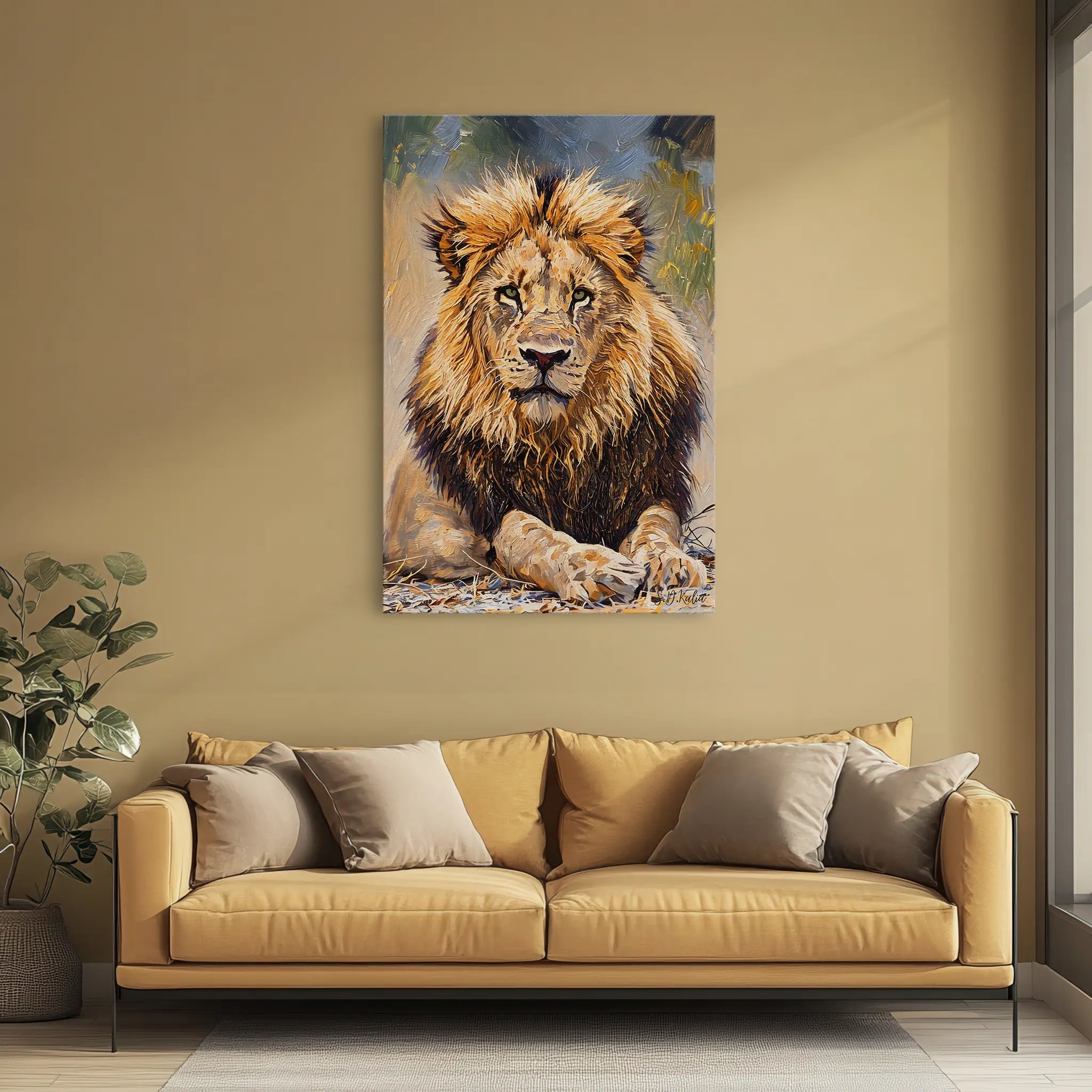 The King at Rest Lion Portrait Giclée Print 231058 Visual Wall Art AR2:3V Giclée Print