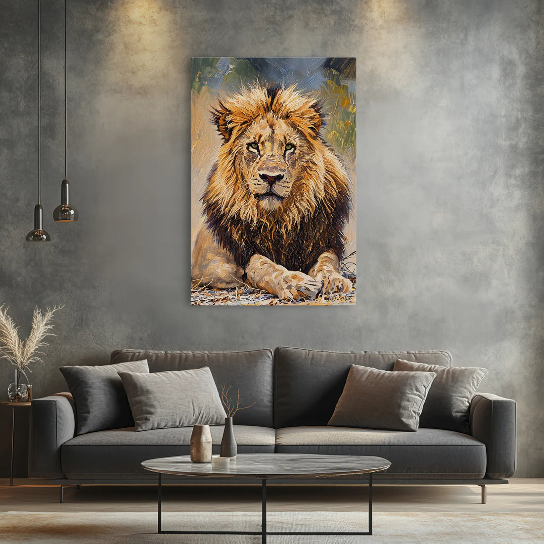 The King at Rest Lion Portrait Giclée Print 231058 Visual Wall Art AR2:3V Giclée Print