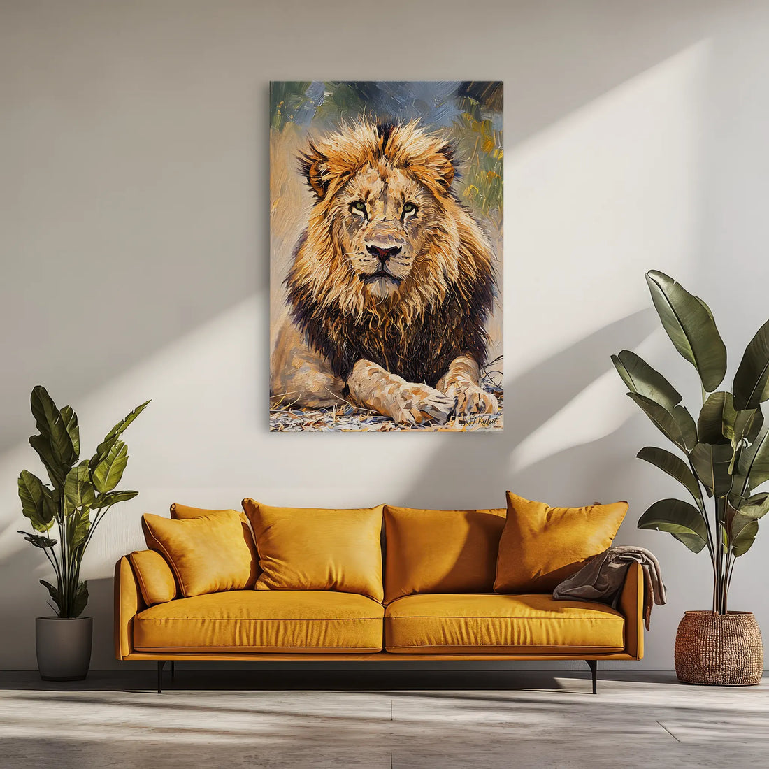 The King at Rest Lion Portrait Giclée Print 231058 Visual Wall Art AR2:3V Giclée Print
