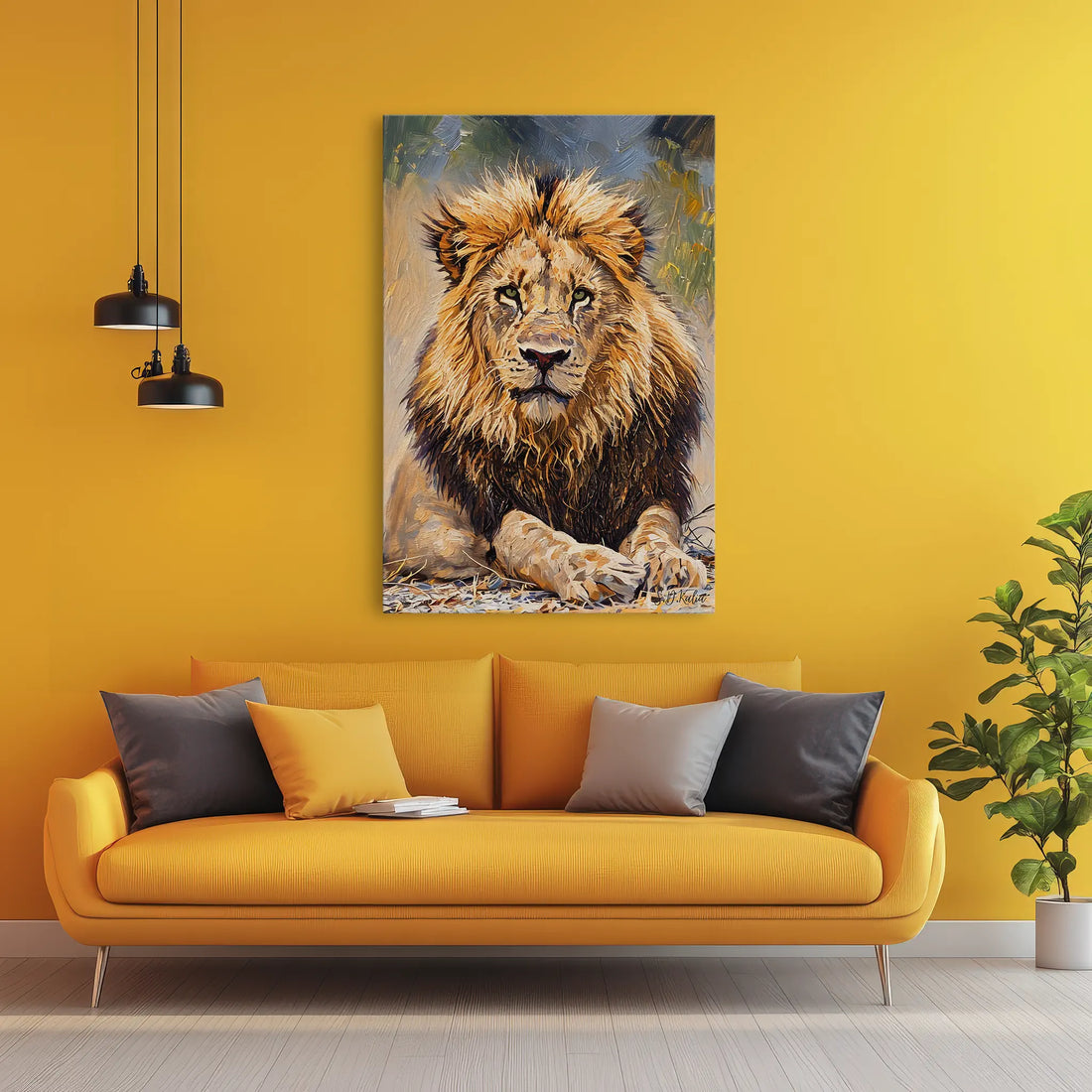 The King at Rest Lion Portrait Giclée Print 231058 Visual Wall Art AR2:3V Giclée Print