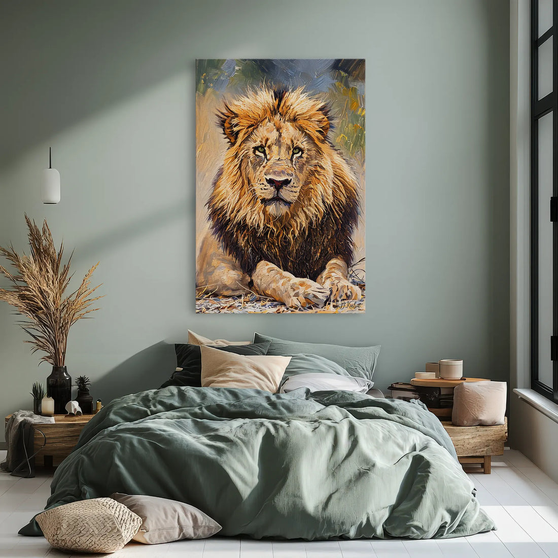 The King at Rest Lion Portrait Giclée Print 231058 Visual Wall Art AR2:3V Giclée Print