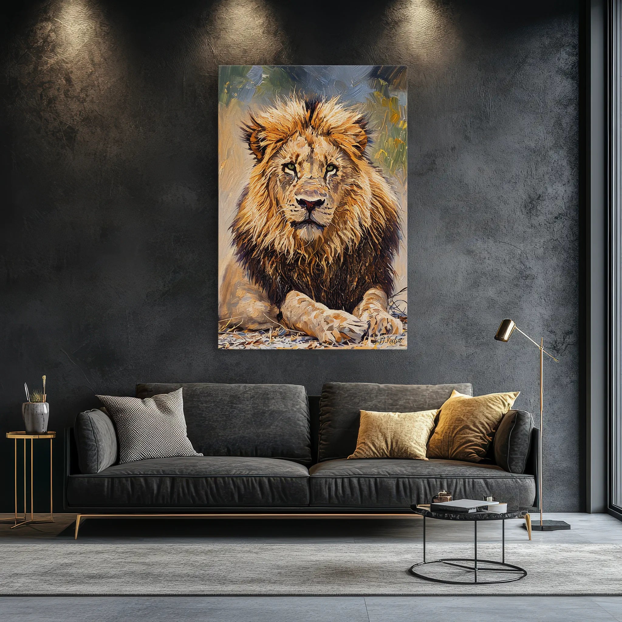 The King at Rest Lion Portrait Giclée Print 231058 Visual Wall Art AR2:3V Giclée Print